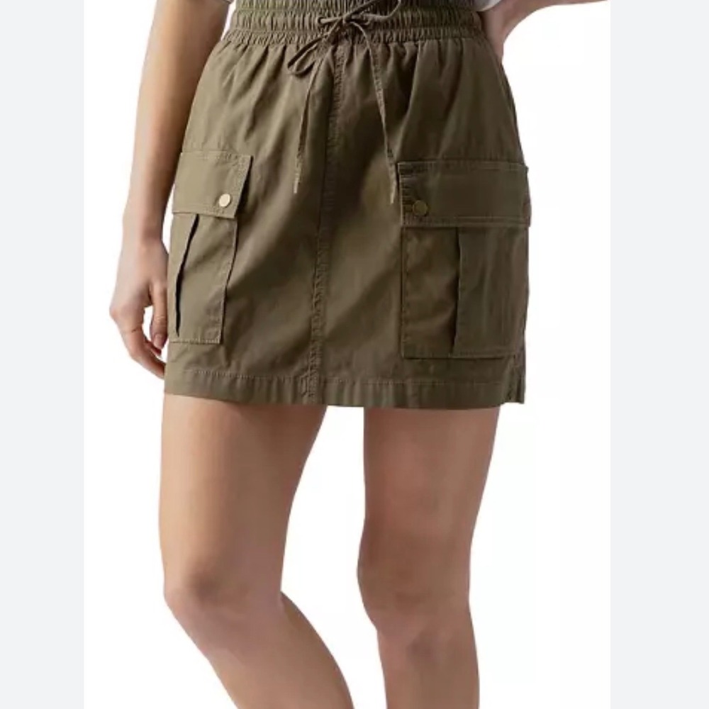 Sanctuary Women Olive Green Cargo Pull On Mini Skirt‎ NWT (J)